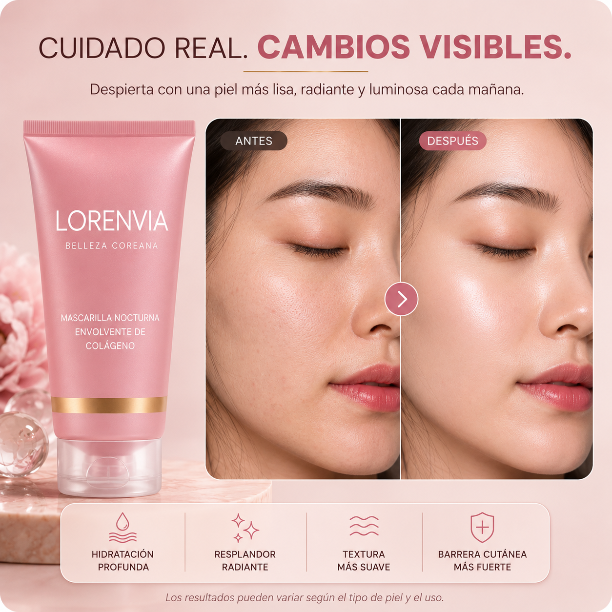 Mascarilla Nocturna de Colágeno